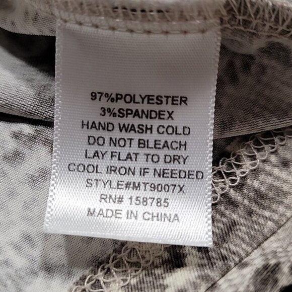 Above and Beyond White/Grey Floaty Short Sleeve Sz 2x - Picture 4 of 12